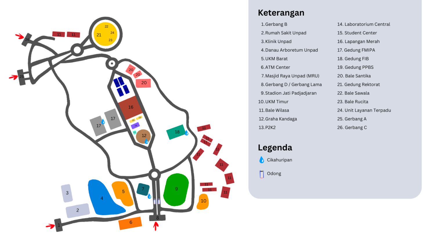 Peta Fasilitas Universitas Padjadjaran